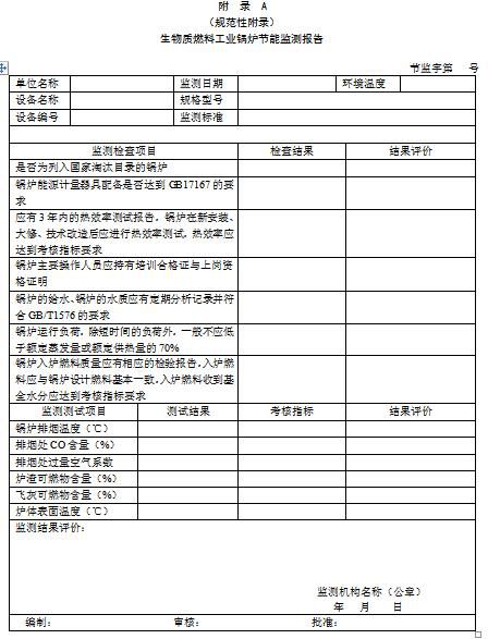 湖南：生物质燃料工业锅炉节能监察（征求意见稿）(图8)